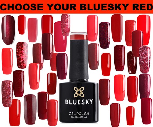 Bluesky gel nail polish - nail, red
