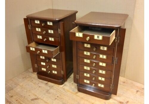 Pair 1800 mahogany file - mahogany,
