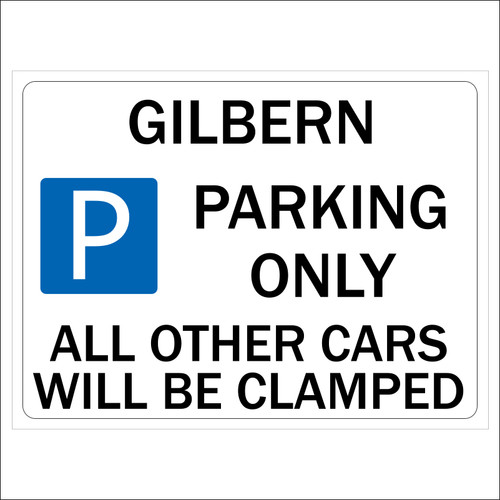 Metal sign gilbern - metal, parking
