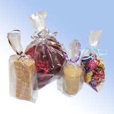 Clear Cellophane Gusset Bags of Various Sizes and Quantities