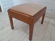 Vintage Stag Foot Stool Beige