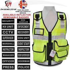 Hi Viz Tactical Dog Handler Security Vest Enforcement CCTV Tac High Quality NEW