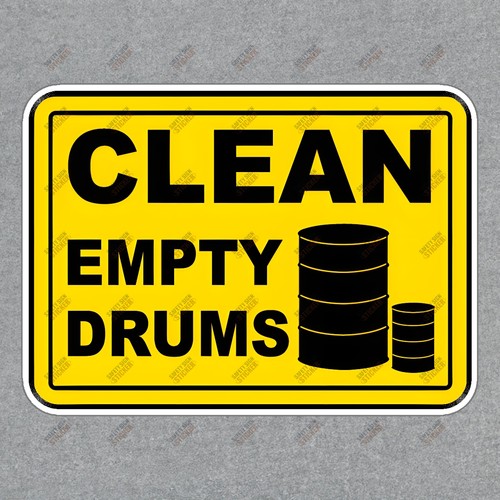 Clean empty drums safety - empty,