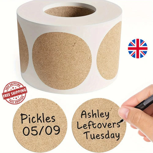 500 kraft round self adhesive - 500,