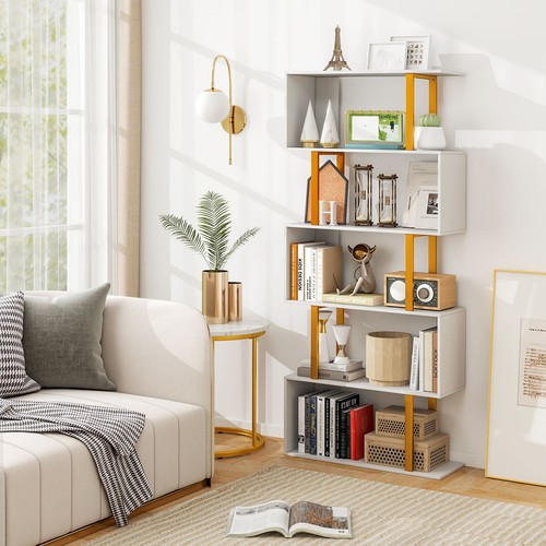 Shaped bookshelf decorative - s-shaped,