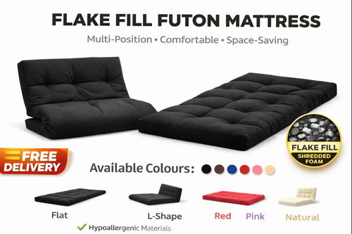 Flake fill futon mattress 10cm - flake,