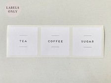 Set of 3 Labels - Tea Coffee &