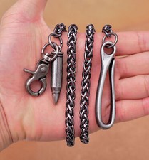 Long Strong Heavy Leash Biker Trucker Key Jean Wallet Chain Keychain Bullet Rock