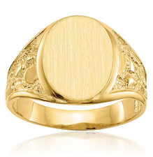 14K Solid Yellow Gold Mens