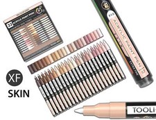 Acrylic Paint Pens 22 Assorted Skin Flesh Tones Pro Markers Set 0.7mm Extra Fine