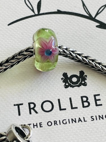 Trollbeads pink flower - trollbeads,