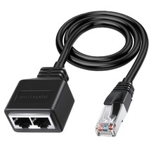 LAN Ethernet Adapter RJ45 Male to 2 Female Splitter RJ45 1-to-2 Ethernet3612