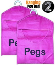 2 Pcs Fabric Clothes Peg Bag