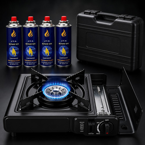 Portable single burner camping - single,