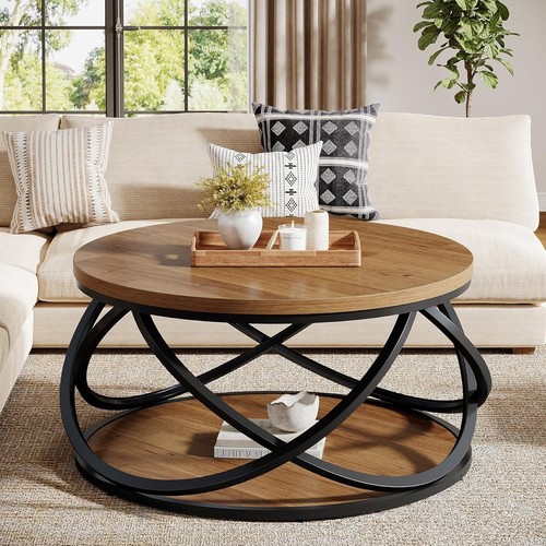 Tier round coffee table with - coffee,