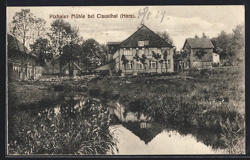 Postcard clausthal harz - clausthal, /harz