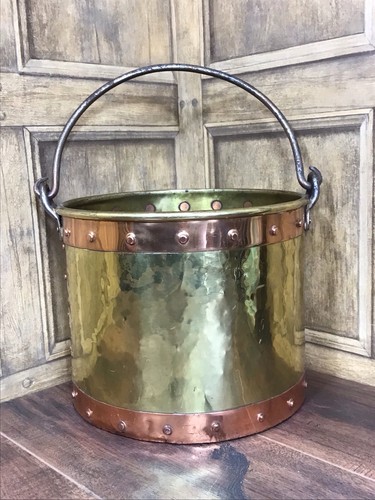 Antique brass riveted copper - &,