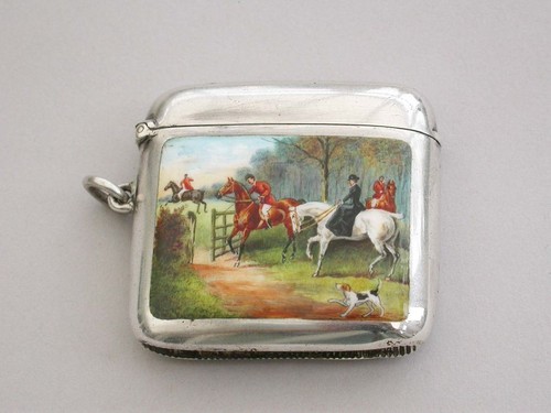 Edwardian silver enamel - &,