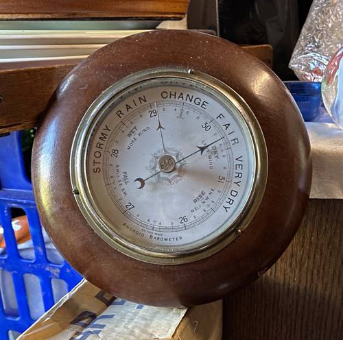 British made aneroid barometer - aneroid,