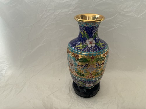 Chinese cloisonné enamel vase - chinese,