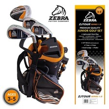 Zebra Junior Golf Set Tour Starter Boxed Package - Stand Bag & Clubs - 3-5 Years