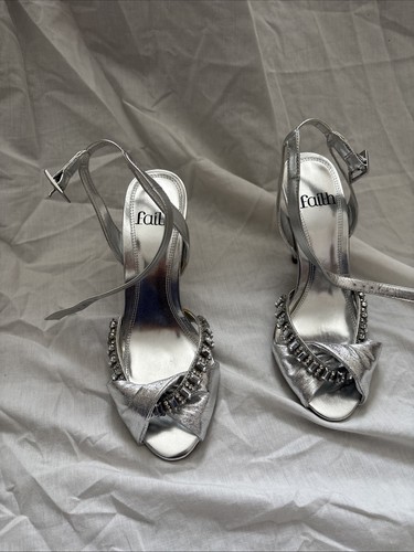 Faith strappy heels - faith, silver