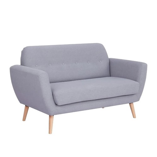 Grey two seater sofa scandi - 2,