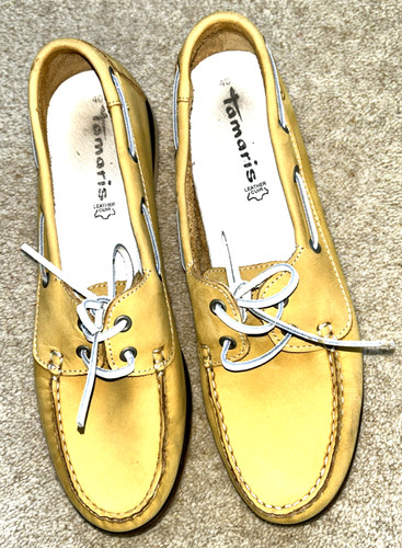 Tamaris yellow nubuck leather - tamaris,