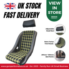 Cobra Classic CS tartan Historic Revival Vinyl Retro Classic Bucket Car Seat