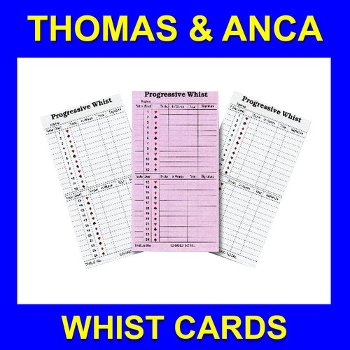 Whist score cards - whist, progressive