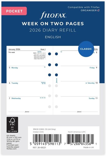 Filofax pocket week two - filofax,