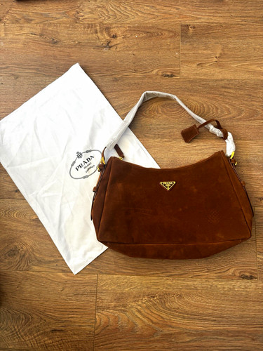 Prada brown suede - prada, bag
