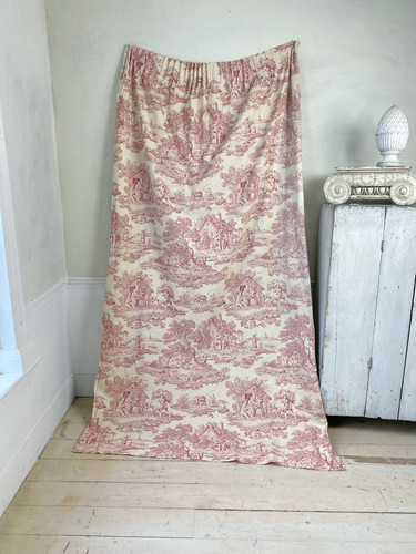 Vintage toile jouy curtain - toile, de