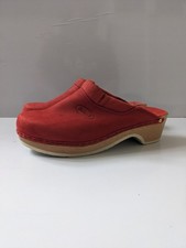 Dr Scholl Red Leather Wooden