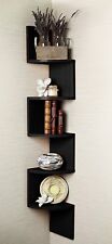 2/3/ 5 Tier Floating Wall Shelves Corner Shelf Storage Display Bookcase
