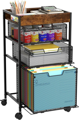 Rolling file cart with - file,