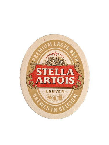 Stella artois beer mat - stella,