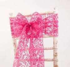 CHAIR COVER BOW SASH TABLE