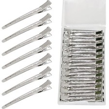 24 Pack Hair Clips Duck Bill Clips Rustproof Metal Curl Clips for Hair Styling