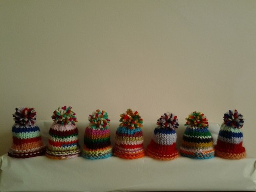 Shabby chic hand knitted egg - knitted,