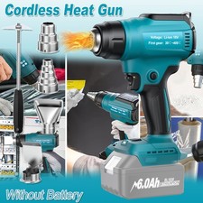 Handheld Hot Air Gun Cordless For Makita 18V Electric Heat Gun w/4 Tools Nozzle