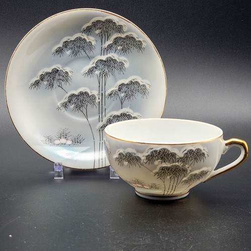 Vtg htf kutani china bamboo - china,