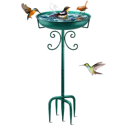 Bird bath 35in metal vintage - bath,