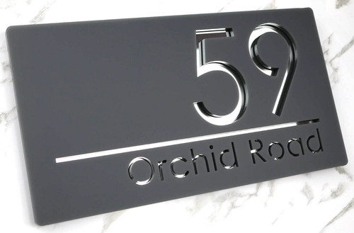 Door sign house - house, laser