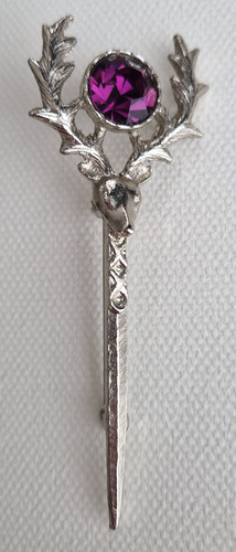 Scottish stag head brooch - scottish,