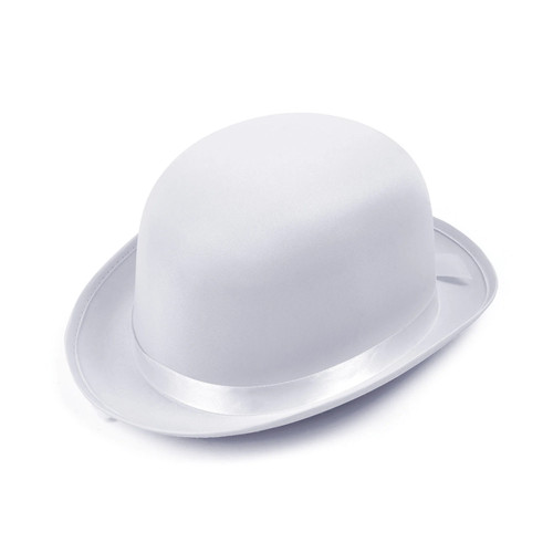 Adults bowler hat white - adults,