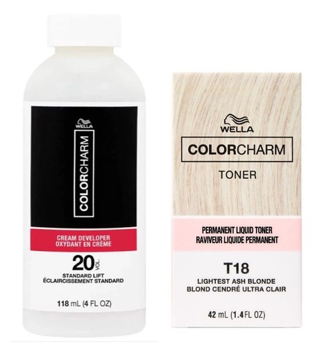 Wella t18toner developer vol - &,