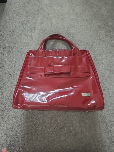 Antler red patent faux leather