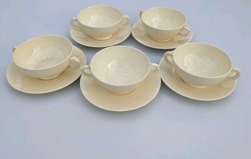 Vintage set five soup bowls - of,