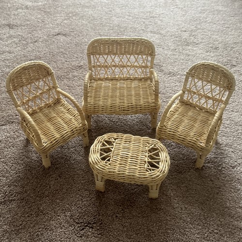 Dolls vintage wicker garden - dolls,